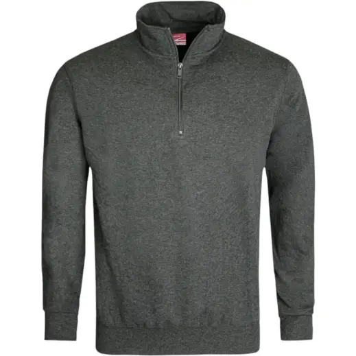 FWRD Quarter Zip Sweater Charcoal Melange Front